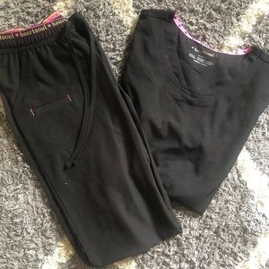 Heart Soul Black Scrub Set SCRUBS